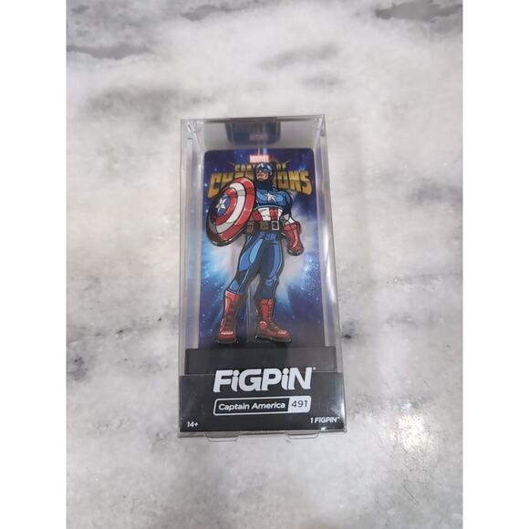 FigPin #491 Marvel Contest‎ Of Champions Captain America, Exclusive, Locked - Picture 1 of 5